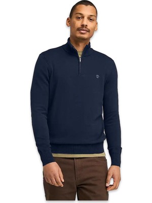 Timberland TB0A2BMX Williams River Cotton Yd 1/4 Zip Sweater Lacivert Erkek Sweatshirt