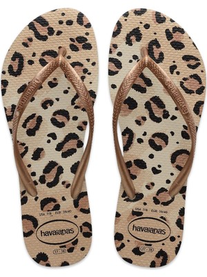 Havaianas 4103352 Slim Animals Parmak Arası Bej Kadın Terlik