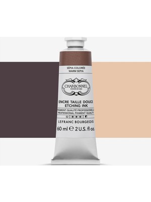 Lefranc&Bourgeois : Charbonnel : Su Bazlı Baskı & Gravür Mürekkebi : 60 ml : Warm Sepia
