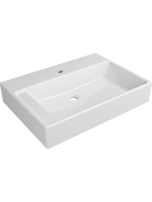 Serel - Minimal Dikdörtgen Lavabo 70 cm Beyaz - 2027TDS000