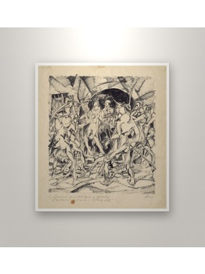 Konštantín Bauer Septembrová Masakra Pred Žalárom Soyut Baskı Poster 21X30 cm