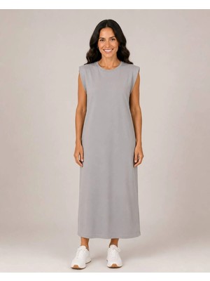 Rouge Basic Pike Modal Vatkalı Maksi Boy Elbise