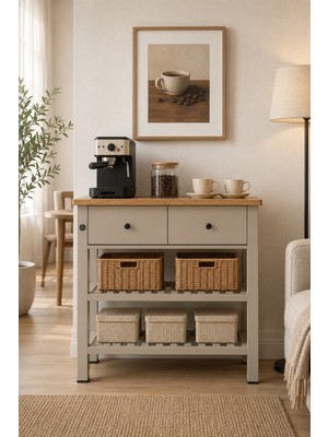 Dipole Furniture Fast Mat Lake Sütlü Kahve (RAL-1019) Servant Mobilyası