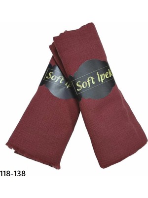 Soft İpek Soft Ipek Mio Caz Pamuk Şal (Marsala) 118-138