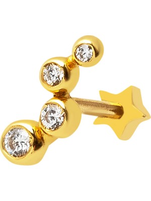 Bilezikci 14 Ayar Altın Piercing Tragus Küpe