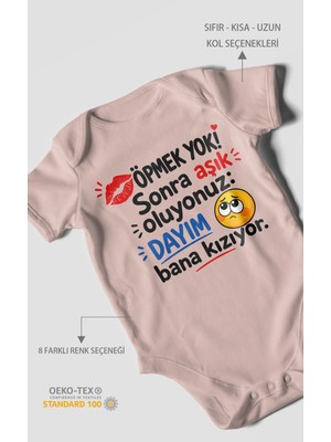 Morivo Kids Dayıya Özel Kısa Kollu Bebek Body %100 Pamuk