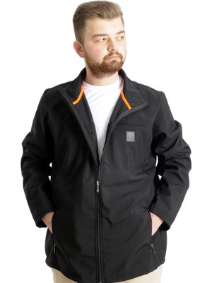 ModeXL Mode Xl Büyük Beden Erkek Mont Waterproof Softshell 21232 Siyah