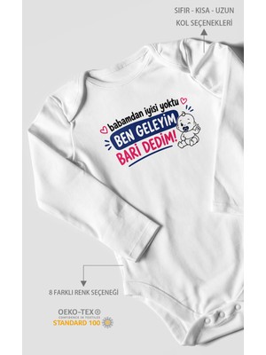 Morivo Kids Babaya Özel Uzun Kollu Bebek Body %100 Pamuk