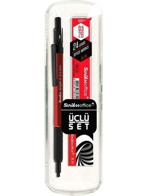 Scrikss Kırmızı Graph-x 0.5 mm Kalem Silgi Uç Seti