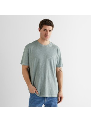 Gant Erkek Yeşil Bisiklet Yaka Regular Fit T-Shirt
