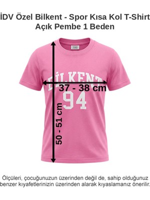 Idv Özel Bilkent - Spor Kısa Kol T-Shirt Açık Pembe 1 Beden