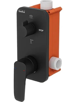 Teska Agora 2+1 Yönlü Banyo Panel+Batarya Kare-Siyah