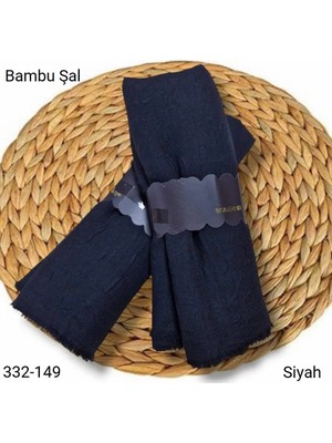 Lady Coco Bambu Kraş Şal (Siyah) 332-149