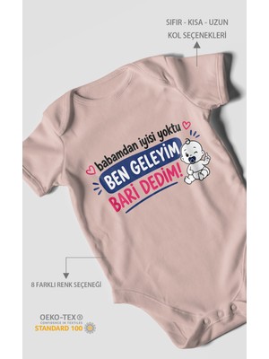 Morivo Kids Babaya Özel Kısa Kollu Bebek Body %100 Pamuk