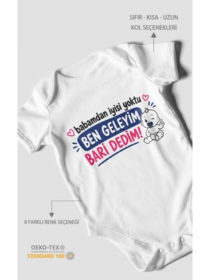 Morivo Kids Babaya Özel Kısa Kollu Bebek Body %100 Pamuk