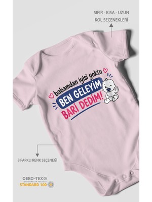 Morivo Kids Babaya Özel Kısa Kollu Bebek Body %100 Pamuk
