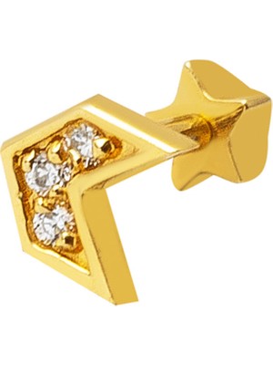 Bilezikci Yön 14 Ayar Altın Tragus Küpe