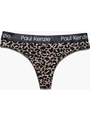 Paul Kenzie Desenli Kadın String Külot - Leopard
