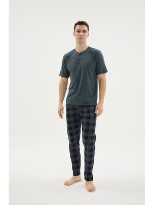 Kly Midi Yaka Pijama Takımı 2111