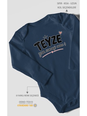 Morivo Kids Teyze ve Yan Sanayi Anne Temalı Uzun Kollu Çıtçıtlı Bebek Body