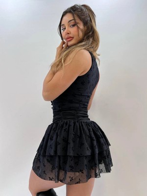 Morliva Tül Kumaş Içi Astarlı Mini