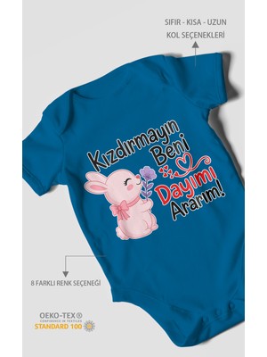 Morivo Kids Kızdırmayın Beni Dayımı Ararım Kısa Kollu Bebek Body %100 Pamuk