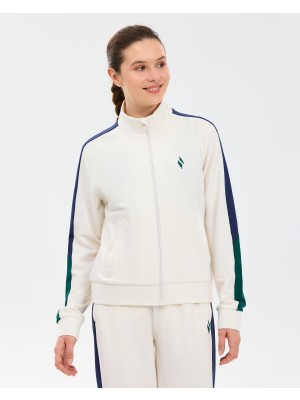 Skechers W Colour Block Track Suit Kadın Beyaz Eşofman Takımı S2610027-3855