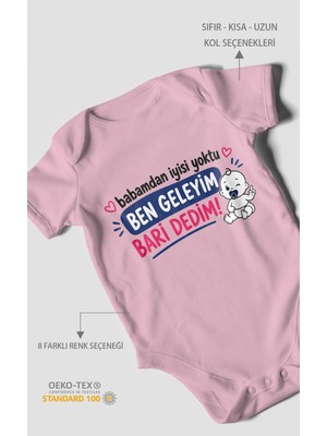 Morivo Kids Babaya Özel Kısa Kollu Bebek Body %100 Pamuk