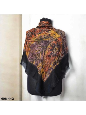 Soft İpek Soft Ipek Desenli Flamlı Kotton Eşarp 406-112