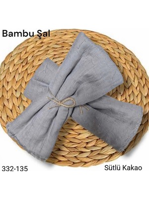 Lady Coco Bambu Kraş Şal (Sütlü Kakao) 332-135