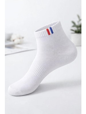 Dore Unisex 3 Çift Yazlık Premium Sport Ter Emici Nefes Alan Pamuklu Kısa Patik Spor Çorap Beyaz White 36-39