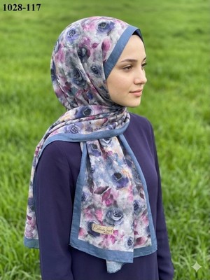 Belinda Scarf Bambu Kraş Pamuk Şal (Indigo) 1028-117