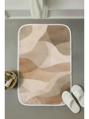 Zevahir Mobilya Dekorasyon Modern Kaymaz Taban Banyo Paspası 60X40 cm - Lavabo, Duş, Klozet Önü ve Abdest Için Yumuşak Dokulu Çok Amaçlı Paspas