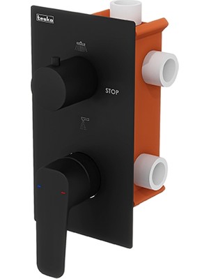 Teska Ciera Pro 2 Yönlü Banyo Panel+Batarya Kare-Siyah