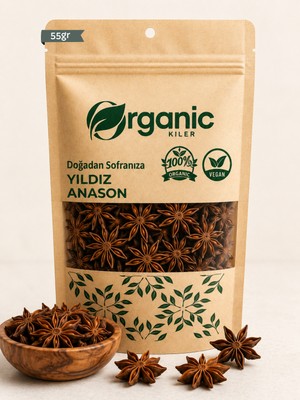 Yıldız Anason 55 gr | Elenmiş ve Doğal | Aromatik Baharat & Çay | %100 Organik Yıldız Anason