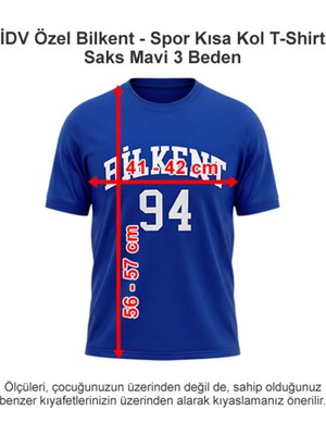 Idv Özel Bilkent - Spor Kısa Kol T-Shirt Saks Mavi 3 Beden