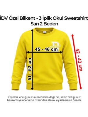 Idv Özel Bilkent - Anasınıfı 3 Iplik Okul Sweatshirt Sarı 2 Beden