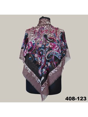 Soft İpek Soft Ipek Etnik Desenli Flamlı Kotton Eşarp 408-123