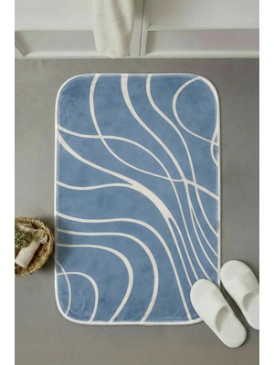 Zevahir Mobilya Dekorasyon Modern Kaymaz Taban Banyo Paspası 60X40 cm - Lavabo, Duş, Klozet Önü ve Abdest Için Yumuşak Dokulu Çok Amaçlı Paspas
