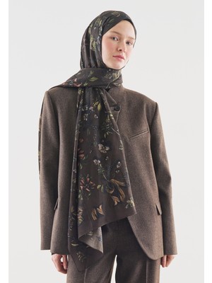 Fresh Scarfs Gisele Desenli Pamuk Viskon Şal Acı Kahve