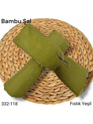 Lady Coco Bambu Kraş Şal (Fıstık Yeşili) 332-118