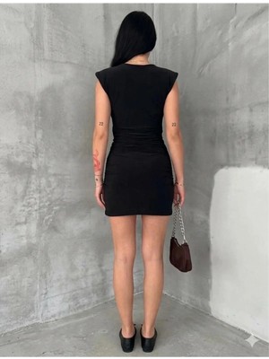 Rouge Basic Tokalı Mini Elbise