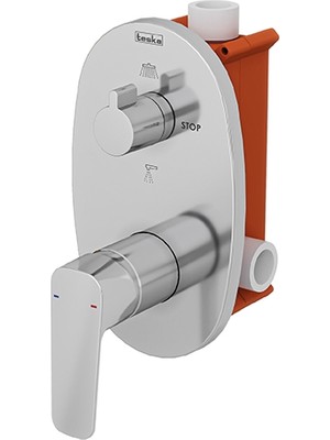 Teska Tenedos 2+1 Yönlü Banyo Panel+Batarya Oval-Krom