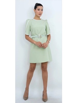 Dorne Moda Kemer Detaylı Mini Elbise