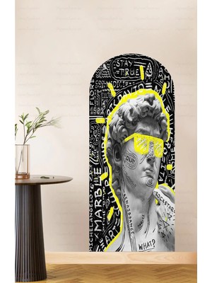 Kanvassepetinet Kendiliğinden Yapışkanlı Kalın Kanvas Dokulu Dekoratif Bohem Art Soyut Duvar Kağıdı Duvar Stickerı