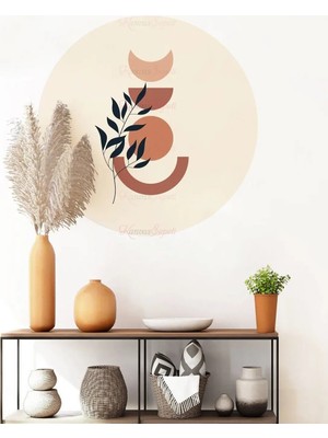 Kanvassepetinet Kendiliğinden Yapışkanlı Kalın Kanvas Dokulu Dekoratif Bohem Art Soyut Duvar Kağıdı Duvar Stickerı