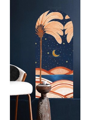 Kanvassepetinet Kendiliğinden Yapışkanlı Kalın Kanvas Dokulu Dekoratif Bohem Art Soyut Duvar Kağıdı Duvar Stickerı