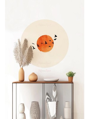 Kanvassepetinet Kendiliğinden Yapışkanlı Kalın Kanvas Dokulu Dekoratif Bohem Art Soyut Duvar Kağıdı Duvar Stickerı