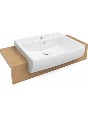 Serel Tezgah Üstü 50X60 cm Lavabo Beyaz - 2044TDS110H