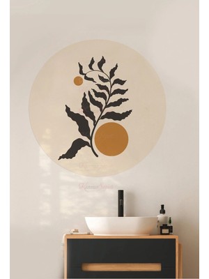 Kanvassepetinet Kendiliğinden Yapışkanlı Kalın Kanvas Dokulu Dekoratif Bohem Art Soyut Duvar Kağıdı Duvar Stickerı